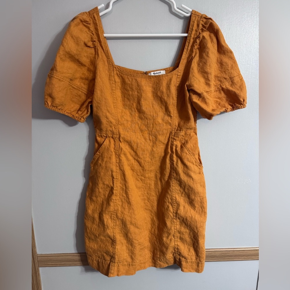 Madewell Mini Dress with Puff Sleeves Size 2